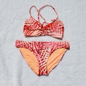 Aerie Tropical Print Two Piece Bikini Medium
